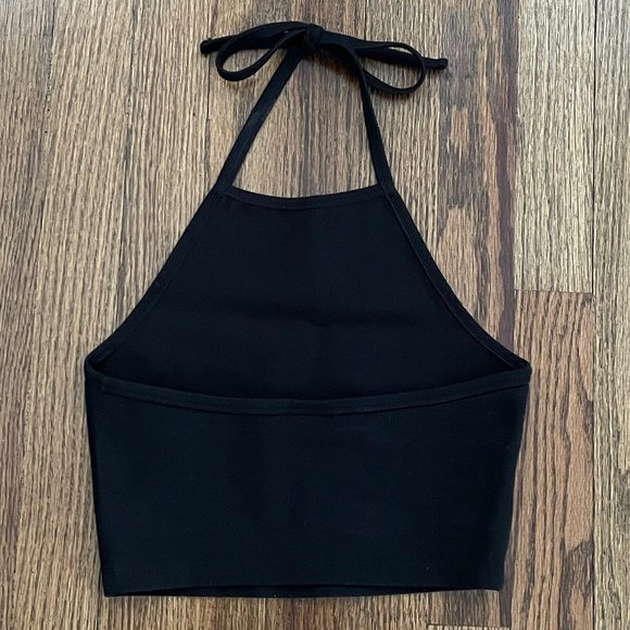 Aritzia Sunday Best Aubrey Halter Top in Black - Picture 3 of 6